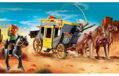 Image de PLAYMOBIL western 71862 attaque de diligence au far west