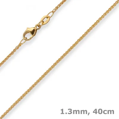 1-3mm-Zopfkette-aus-750-Gelbgold-40cm