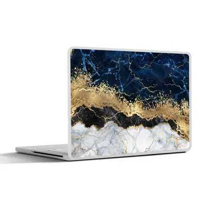 Produktbild von MuchoWow® Laptop Aufkleber Sticker Cover Marmor - Weiß - Gold - Luxus 25x18 cm - Laptop-Deko