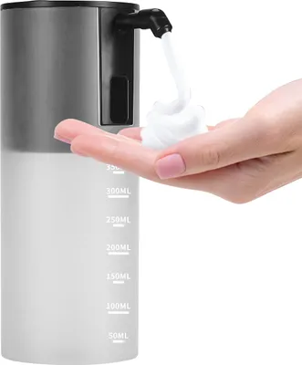Obrázek produktu pro 350 ml automatický dávkovač pěnového mýdla infračervený senzor pohybu bezdotykový dávkovač pěnového mýdla na baterie stolní hygienický infračervený dávkovač mýdla pro domácnost kuchyň WC kancelář hotel