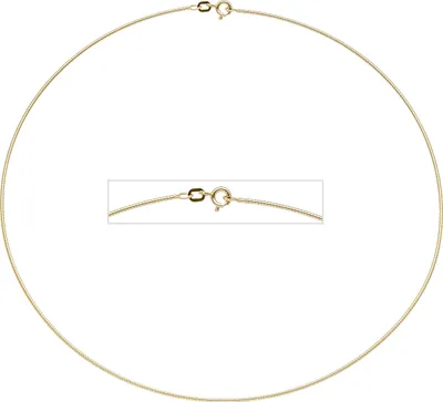 Produktbild von JOBO Halsreif 925 Sterling Silber gold vergoldet 1,1 mm 42 cm Kette Halskette