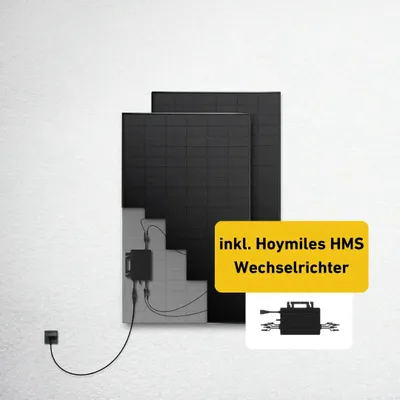 Produktbild von 900 Watt, Erweiterungsset, Bifazial Komplettset, Balkonkraftwerk, Halterung Balkon