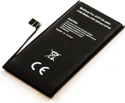 Produktbild von Akku passend für Apple iPhone 12 mini, Li-Polymer, 3,85V, 2227mAh, 8,57Wh, built-in, ohne Werkzeug