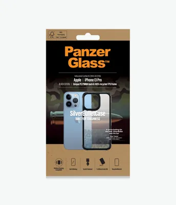 Obrázek produktu pro PanzerGlass ClearCase antibakteriální pouzdro s certifikací Military Grade pro iPhone 13 Pro - průhledné černé
