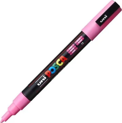 Zdjęcie produktu dla POSCA pc-3m, Różowy, Różowy, Drobny, Końcówka cienka, Plastik