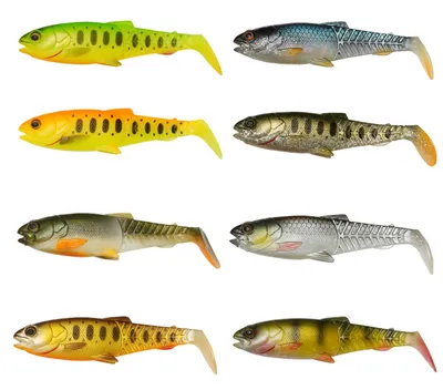 Produktbild von Savage Gear Craft Cannibal Paddletail - 4 Gummifische, Größe / Gewicht / Farbe:10.5cm / 12g / Dark Water Mix