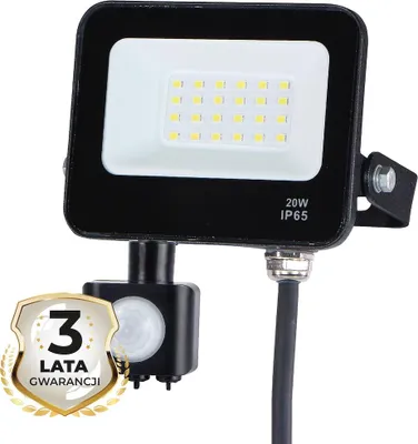 Produktbild von LED Strahler 20W mit PIR-Bewegungssensor 4000K IP65 Eko-Light