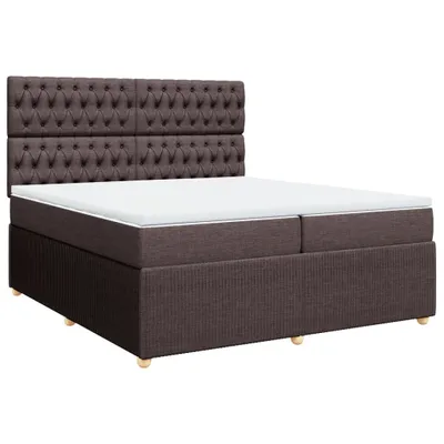 Produktbild von Boxspringbett mit Matratze Dunkelbraun 200x200 cm Stoff