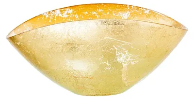 2er-Set Tischvasen aus Glas, goldfarben, 13x28x14 cm