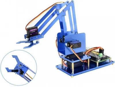 Image de Kit de bras robotique métallique à 4 degrés de liberté pour Raspberry Pi