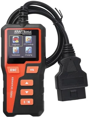 Zdjęcie produktu dla KRAFT&DELE | Urządzenie diagnostyczne, OBD II, EOBD, do wszystkich pojazdów, urządzenie do odczytu dla BMW, VW, Mercedes, Audi, wszystkie pojazdy OBDII, tester akumulatora
