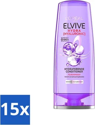 Produktbild von L'Oréal Paris Elvive Hydra Hyaluronic - Spülung - Feuchtigkeitsspendend - 200 ml - Vorteilspack - 15 Stücke