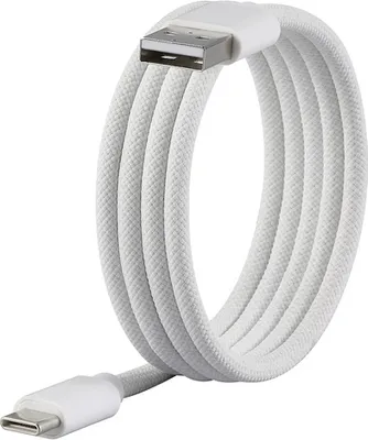 Produktbild von Renkforce USB-Kabel USB 2.0 USB-C Stecker USB-A Stecker 1.00 m Weiß mit magnetischer (RF-6437922)
