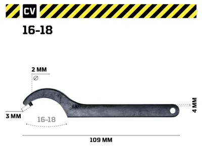 Produktbild von Hakenschlüssel 16-18