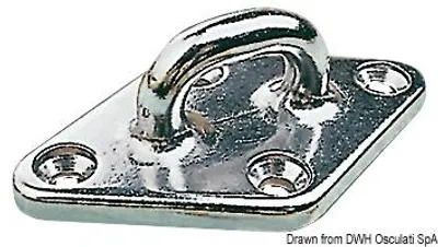 Zdjęcie produktu dla Śruba oczkowa AISI316 z 4 śrubami 88x55 mm Osculati 39.169.40