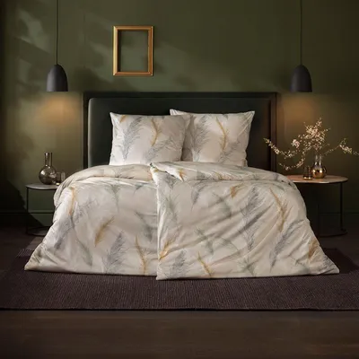 Produktbild von Estella Mako Interlock Jersey Bettwäsche Lisette schilf 155x220 cm + 80x80 cm