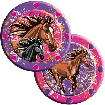 Immagine prodotto di Piatto di carta per cavalli 23 cm - 8 pezzi