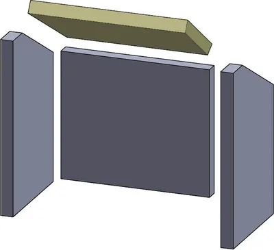 Produktbild von Heizgasumlenkplatte 378x248x30mm (Schamotte) passend für Drooff **