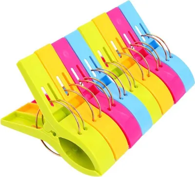 Produktbild von Bunte Strandtuch-Clips, 8 Stück – verhindern, dass Ihr Handtuch weggeweht wird