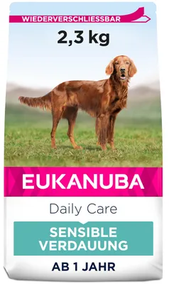 Produktbild von Eukanuba Daily Care Hundefutter für sensible Verdauung, leicht verdaulicher Reis, 2,3 kg