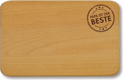 Produktbild von KESPER 85015 Schneidebrettchen aus Buche - Papa ist der Beste, 23 x 15 x 1 cm / Frühstücksbrettchen