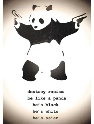 Immagine prodotto di "Destroy Racism Panda" - Poster di Banksy, formato piccolo, 39,5 x 55 cm