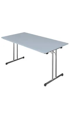 Produktbild von Klapptisch Besprechungstisch Schreibtisch 120x80 Gestell Chrom/Platte Lichtgrau