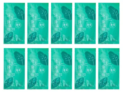 Produktbild von 10 Stück Kühlpflaster, schnell kühlend, tragbar, weiche Gelpflaster gegen Fieber, ideal für Sommerreisen, Minzgeschmack