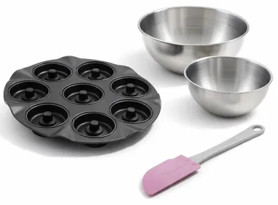Image de Set de 4 ustensiles de pâtisserie moule à gâteaux 2 bols et spatule Black mettallic Black mettallic Zenker  Black mettallic