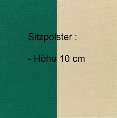 Produktbild von Teako Design Bankauflage Polyester 184x71x5 cm für Gartenbank Grün