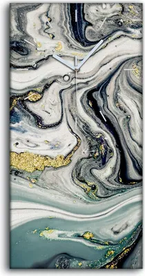 Produktbild von Wandbild Leinwand Bilder mit Uhr Geräuschlos 30x60 Malerei Abstrakte Kunst - weiße Hände