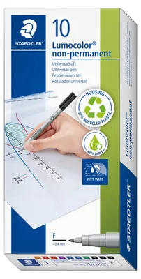 Produktbild von STAEDTLER Universalstift Lumocolor F non-perm 10St.Faltschac