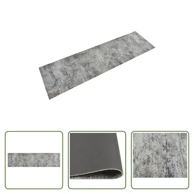Produktbild von The Living Store Küchenteppich Waschbar Beton 45x150 cm Samt