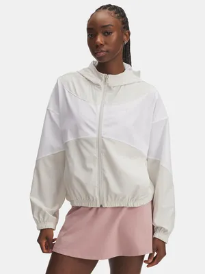 Image de Veste Under Armour UA Rival Woven Jkt HD-WHT pour femme, taille XS