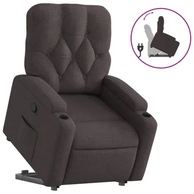 Produktbild von vidaXL Relaxsessel mit Aufstehhilfe Dunkelbraun Stoff