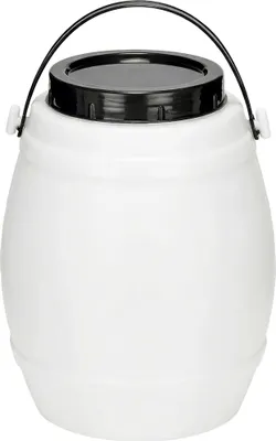 Produktbild von Garronda 2,5L Plastikfass Behälter mit Deckel Weithalsfass BPA-frei GD-0086, Weiß