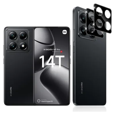 Produktbild von CLM-Tech 2X Kameraschutz kompatibel mit Xiaomi 14t Kameraglas Panzerfolie Panzerglas Crystal Clear Kameraschutzfolie 9H Glas Schutz Glas Linse Schutzglas Folie kristallklar 2X Stück