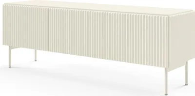 Produktbild von TV-Lowboard MUTI 147 cm kaschmir riffeloptik push-to-open 3-türig