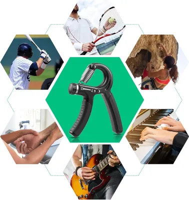 Produktbild von Verstellbarer Griffstärketrainer für Hände und Handgelenke - Ideal für Athleten und zur Rehabilitation von Handverletzungen