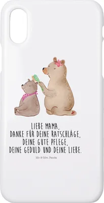 Produktbild von Mr. & Mrs. Panda Iphone 10 Handyhülle Bär Kind - Weiß - Geschenk, Cover, Muttertag, Hülle, Familie, Handycover, Tochter, Mama, Handy, X, Vorbild