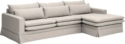 Produktbild von home24 Ecksofa mit Husse - Longchair - Webstoff