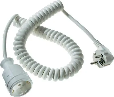 Image de AS SCHWABE Câble spiralé à contact de protection Blanc (70412)