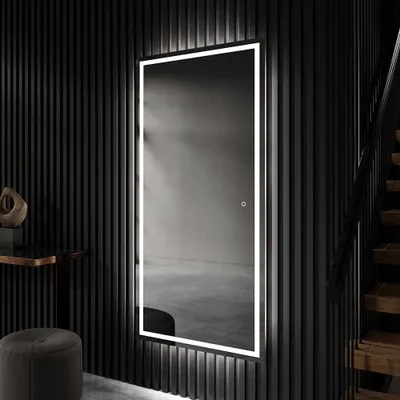 Obrázek produktu pro Artforma Zrcadlo do koupelny s led osvětlením 80x200 cm | Vertikální koupelnové zrcadlo s LED podsvícením | Barva LED: Studená bílá 7000K | Vypínač: Senzorický | PIO049
