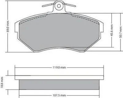 Produktbild von METZGER Bremsbeläge Satz Vorne für AUDI A4 Limousine (8D2, B5) 1170214