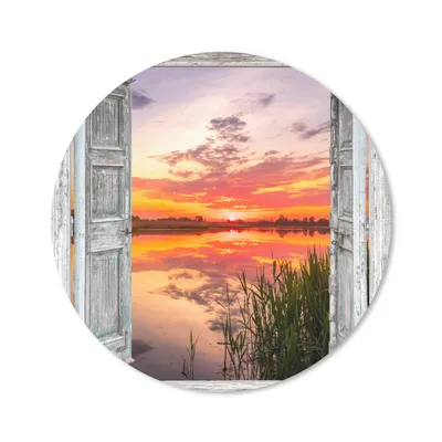Produktbild von MuchoWow® Mauspad Mousepad Landschaft - Sonnenuntergang - Wasser - Aussicht 20x20 cm - Mousepads - Maus Mat - Pad - Mausunterlage - Schreibtischmatte
