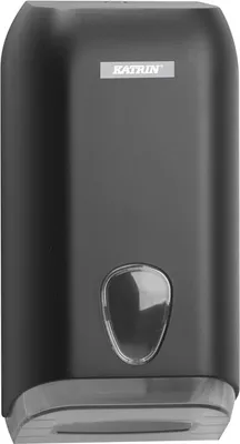 Obrázok produktu pre KATRIN 92605 KATRIN Toilettenpapierspender für Einzelblatt 92605 schwarz Kunststoff