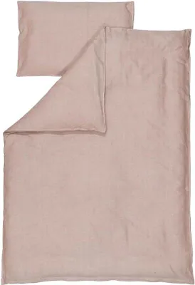 Produktbild von Famanu Bettwäsche altrosa 100% Baumwolle - 135 x 100 cm mit Reißverschluss