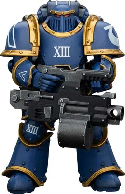 Produktbild von Warhammer The Horus Heresy Actionfigur 1/18 Ultramarines Legion MKIII Tactical Support Squad Legionary with Heavy Bolter 20 cm