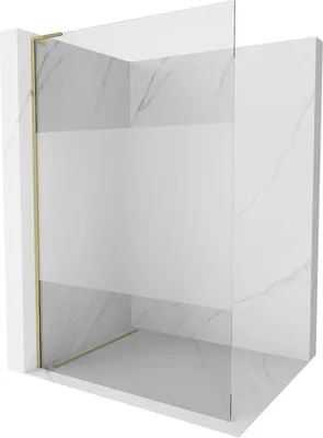 Obrázek produktu pro Mexen Kioto L sprchová stěna Walk-in 70 x 200 cm, transparentní/matné, zlatá - 800-070-103-50-35