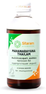 Immagine prodotto di Sitaram Ayurveda Mahanarayana Thailam 200 ml - Olio da massaggio ayurvedico tradizionale per articolazioni e muscoli